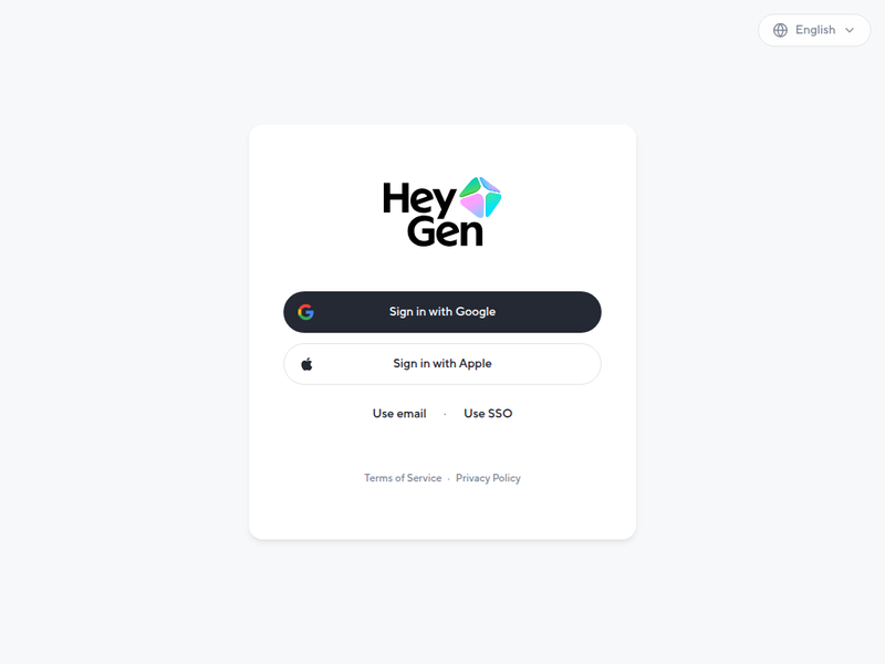 HeyGen - Login站点快照