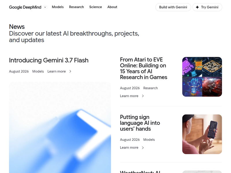 News — Google DeepMind站点快照