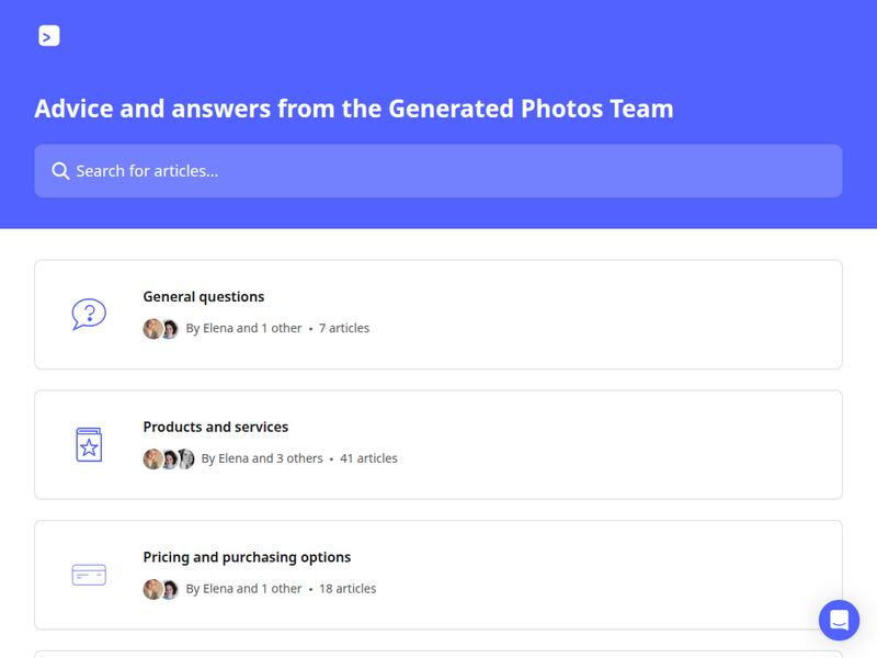 Home | Generated Photos Help Center站点快照