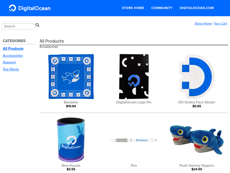 DigitalOcean Swag Store站点快照