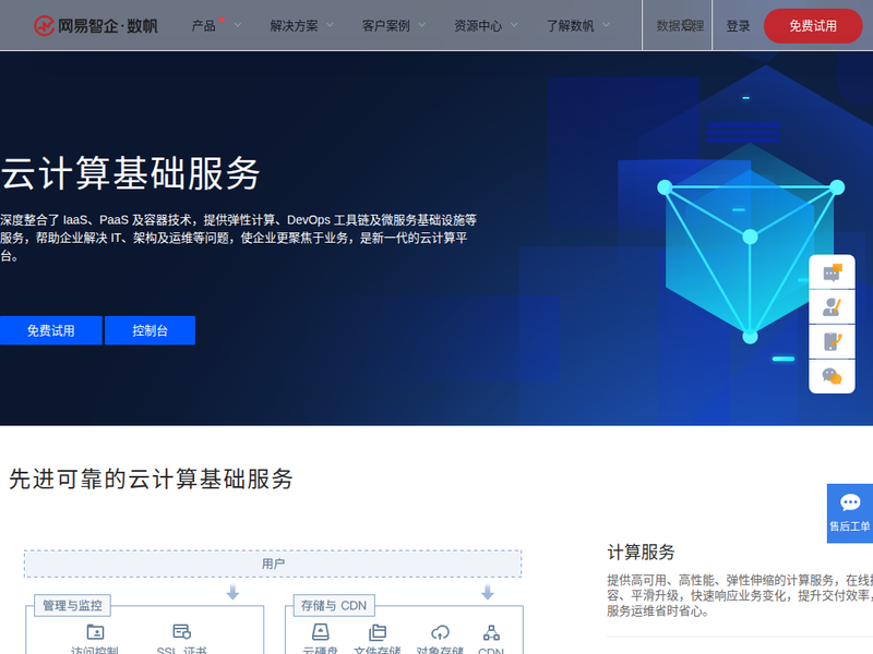 云计算基础服务_容器服务_平台服务_运维工具_网易蜂巢-网易数帆站点快照