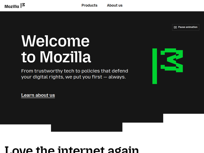 Mozilla — 不为营利、造福人民的互联网站点快照