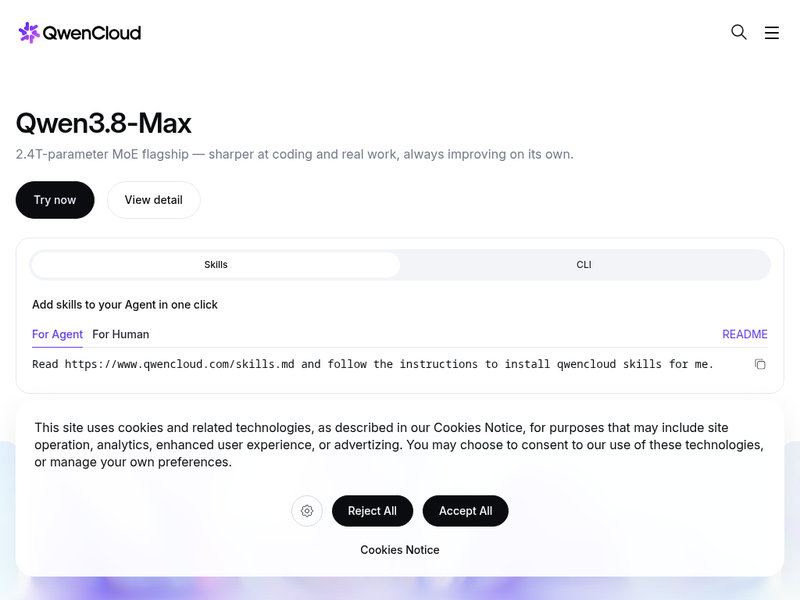 QwenCloud - AI-Native Models, Tools & Apps Platform - Ready Out of the Box站点快照